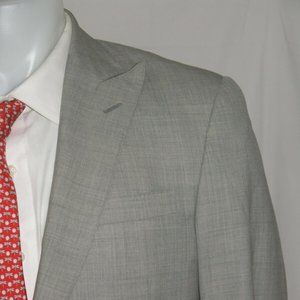 Ralph Lauren Black Label Cashmere Blend Gray Melange Two Button Suit Jacket 40R